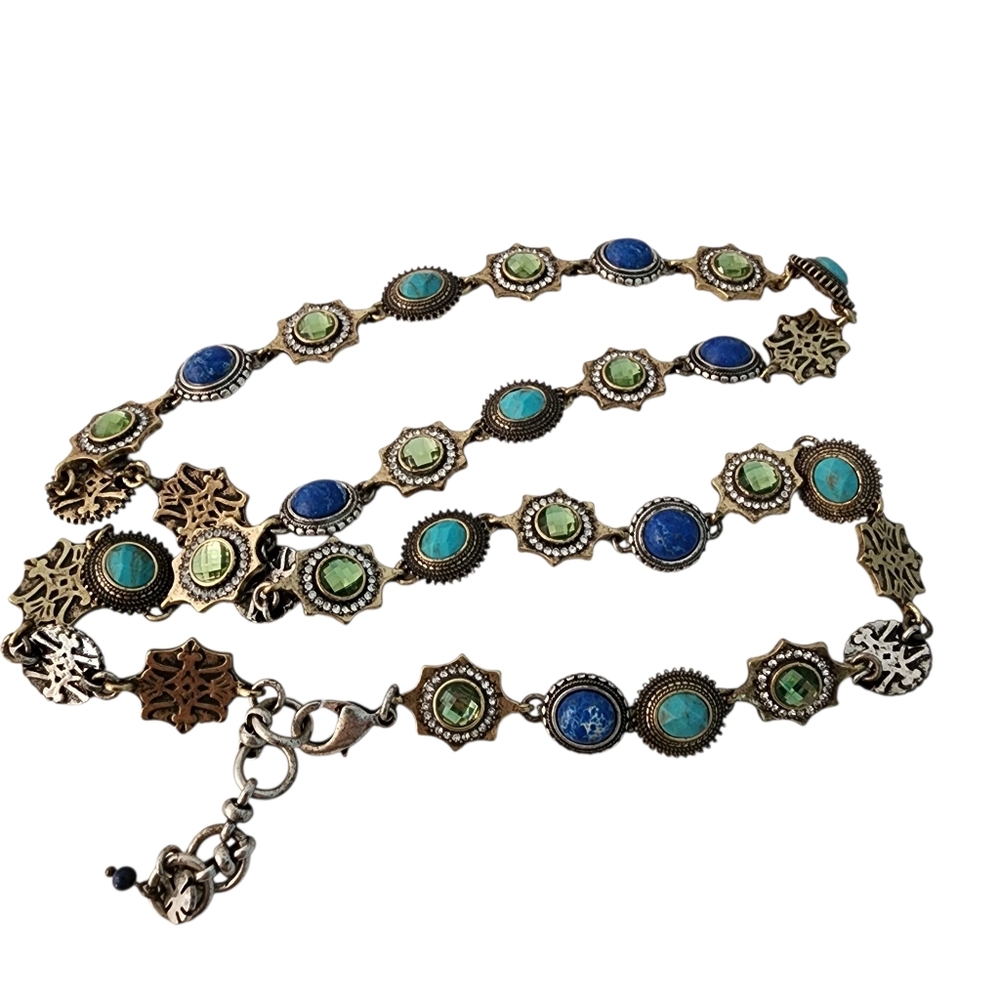 Lucky Brand gemstone necklace boho layer necklace